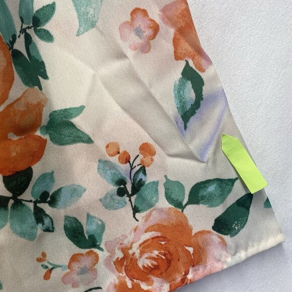 Mimi Chica Floral Off Shoulder Bell Long Sleeve Smocked Top Women Medium Cream - Picture 3 of 12